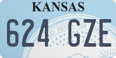 KS license plate 624GZE