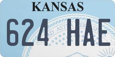 KS license plate 624HAE