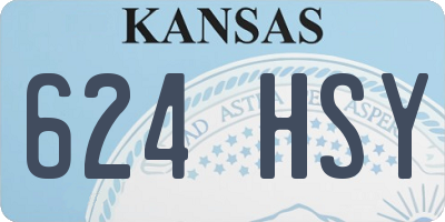 KS license plate 624HSY