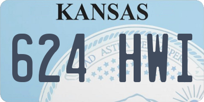 KS license plate 624HWI