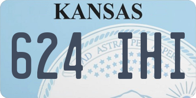 KS license plate 624IHI