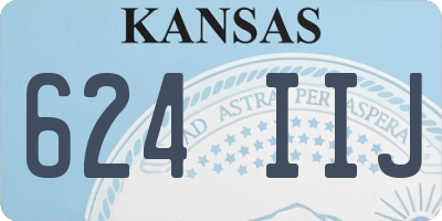 KS license plate 624IIJ