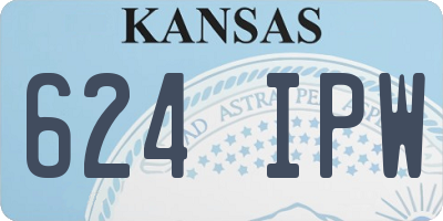 KS license plate 624IPW