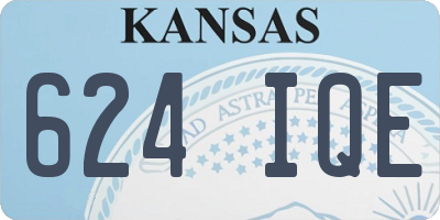 KS license plate 624IQE