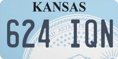 KS license plate 624IQN