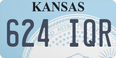 KS license plate 624IQR