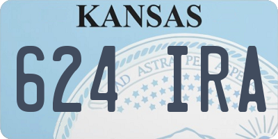 KS license plate 624IRA