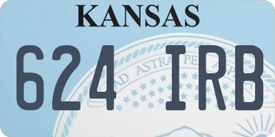 KS license plate 624IRB