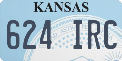 KS license plate 624IRC