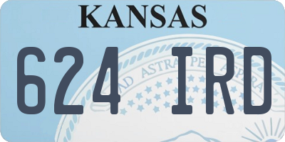 KS license plate 624IRD