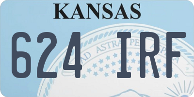 KS license plate 624IRF