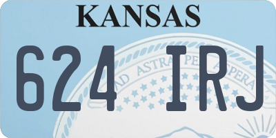 KS license plate 624IRJ