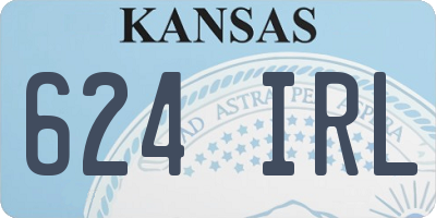 KS license plate 624IRL