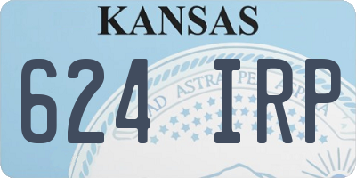 KS license plate 624IRP