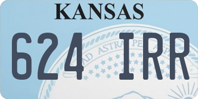 KS license plate 624IRR