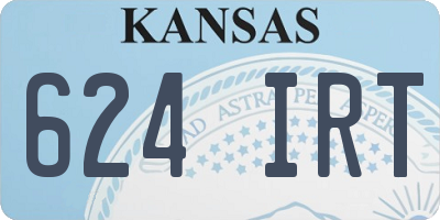KS license plate 624IRT