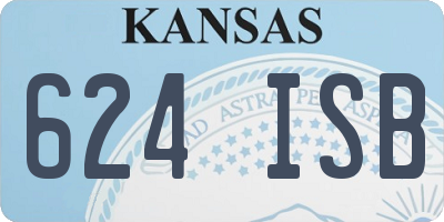 KS license plate 624ISB