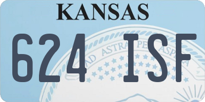 KS license plate 624ISF