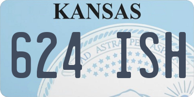 KS license plate 624ISH