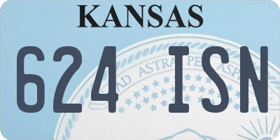KS license plate 624ISN