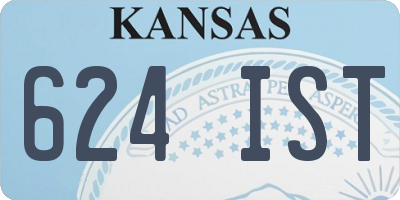 KS license plate 624IST