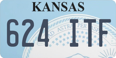 KS license plate 624ITF