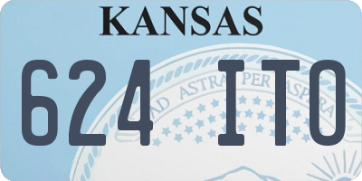 KS license plate 624ITO