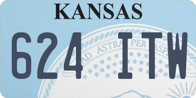 KS license plate 624ITW
