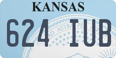 KS license plate 624IUB