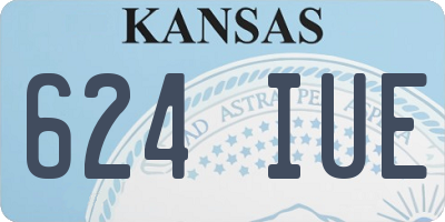 KS license plate 624IUE