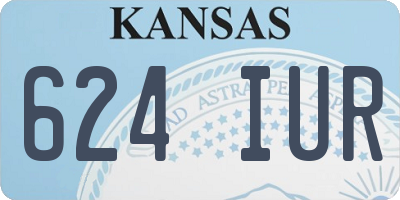 KS license plate 624IUR