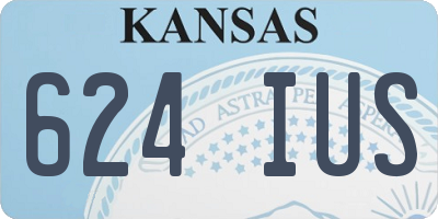 KS license plate 624IUS