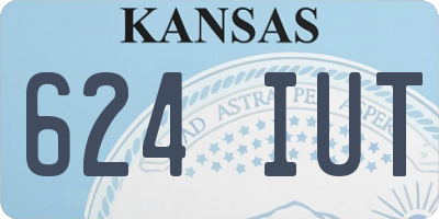 KS license plate 624IUT