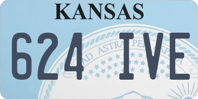 KS license plate 624IVE