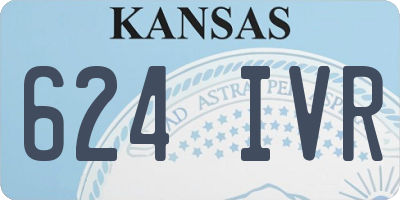 KS license plate 624IVR
