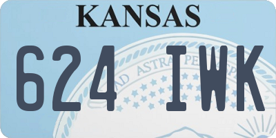 KS license plate 624IWK