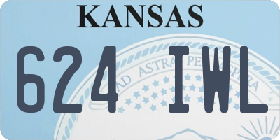 KS license plate 624IWL