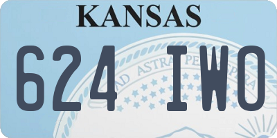 KS license plate 624IWO