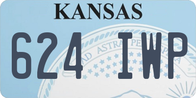 KS license plate 624IWP