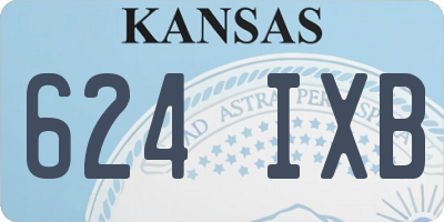 KS license plate 624IXB