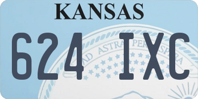 KS license plate 624IXC