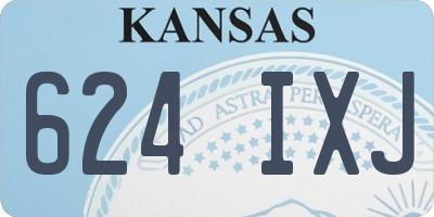 KS license plate 624IXJ