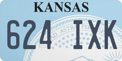 KS license plate 624IXK