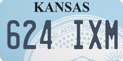 KS license plate 624IXM