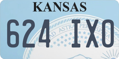 KS license plate 624IXO