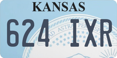 KS license plate 624IXR