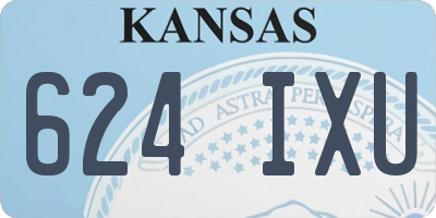 KS license plate 624IXU