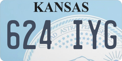 KS license plate 624IYG