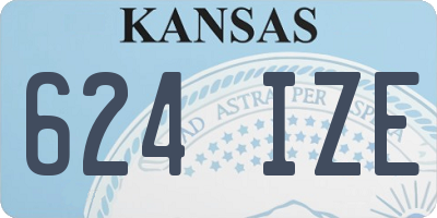 KS license plate 624IZE