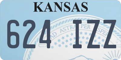 KS license plate 624IZZ